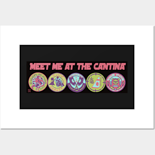 Meet Me at the Cantina Pastel Coasters Bumper Sticker Posters and Art